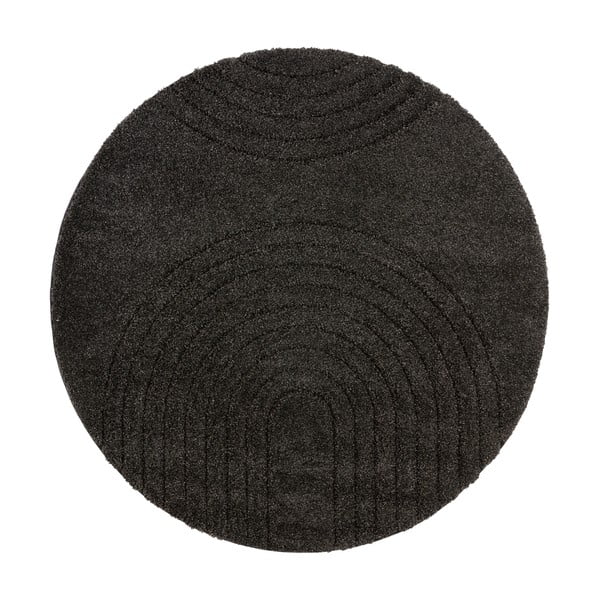 Čierny koberec Mint Rugs Norwalk Fergus, ø 160 cm