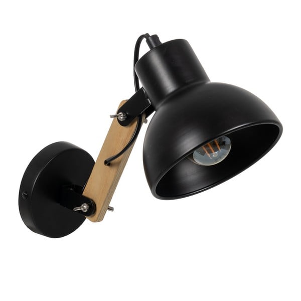 Nástenné svietidlo v čiernej a prírodnej farbe – Ixia-image-2