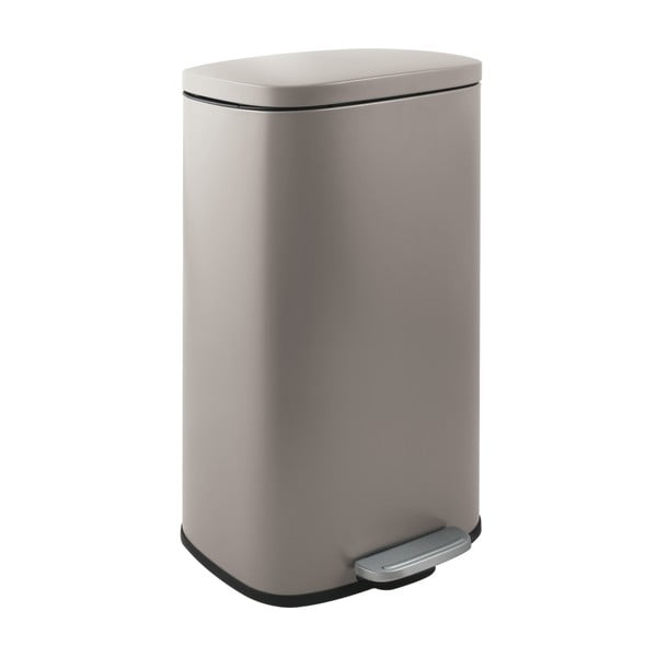 Taupe nášľapný oceľový odpadkový kôš 50 l Akira – Spirella