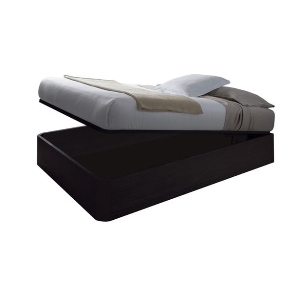 Čierna posteľ s úložným priestorom 13Casa Volo, 150 x 190 cm