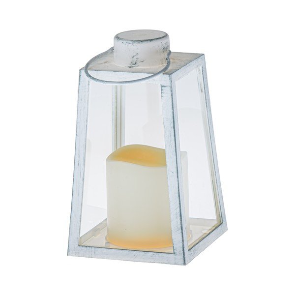 Biely LED lampáš na baterky (výška  18 cm) – Dakls