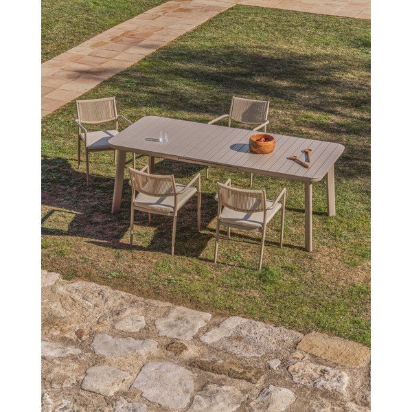 Kovový záhradný jedálenský stôl 100x220 cm Izola – Kave Home-image-3