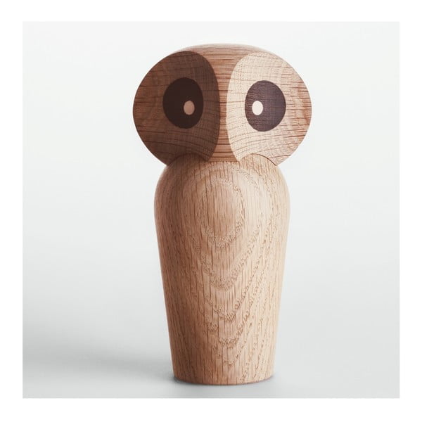 Svetlá dekorácia z dubového dreva v tvare sovičky Architectmade Owl