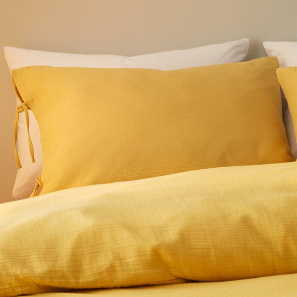 Žlté mušelínové obliečky na jednolôžko 135x200 cm Afra – Pineapple Elephant-image-1