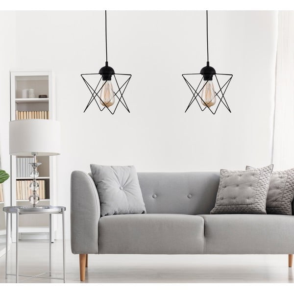 Čierne závesné svietidlo – Opviq lights-image-1