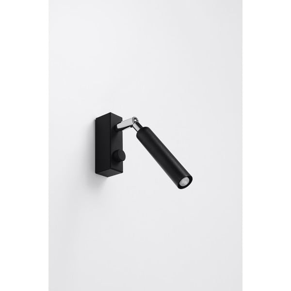 Čierne bodové svietidlo 10x3 cm Tiden – Sollux-image-2