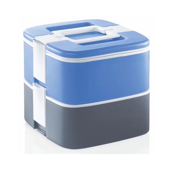 Sivo-modrý termo box na obed Enjoy, 1,5 l