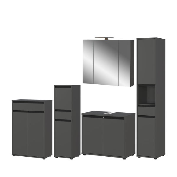 Antracitová kúpeľňová zostava Lemont – Germania