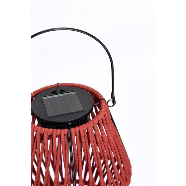 Červený LED lampáš so solárnym panelom (výška  17 cm) Juny – Yes Everyday-image-2