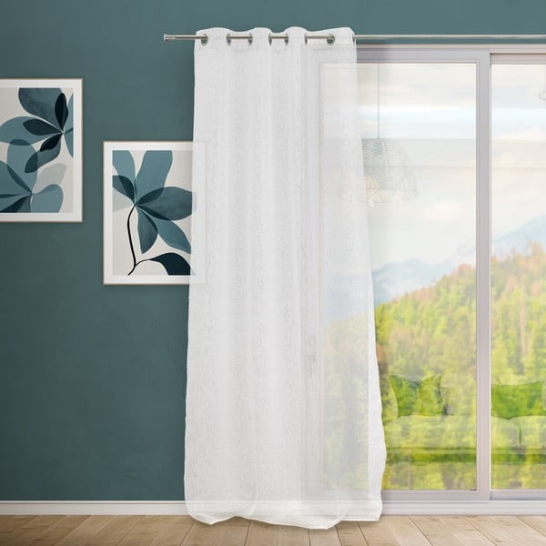 Biela/v striebornej farbe záclona 140x260 cm Pucka – Casa Selección-image-1