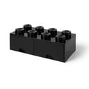 Čierny úložný box s dvoma zásuvkami LEGO®