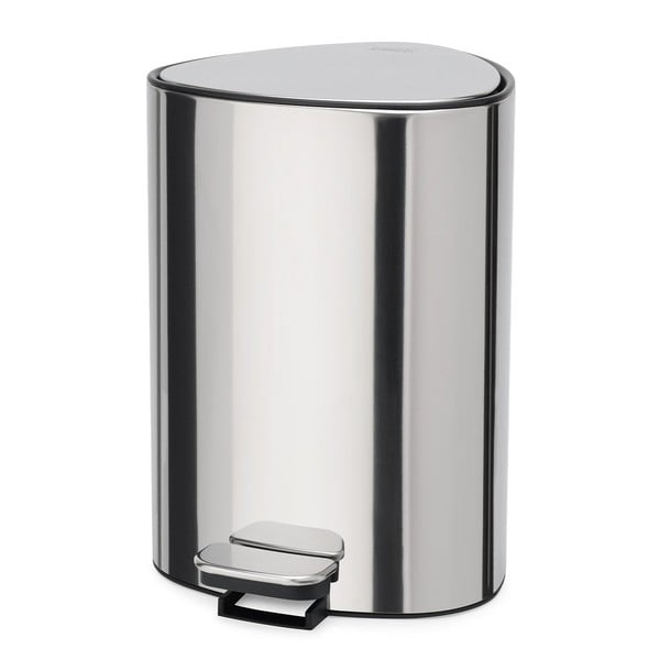 Nášľapný plastový odpadkový kôš v striebornej farbe 5 l Luxe – Joseph Joseph