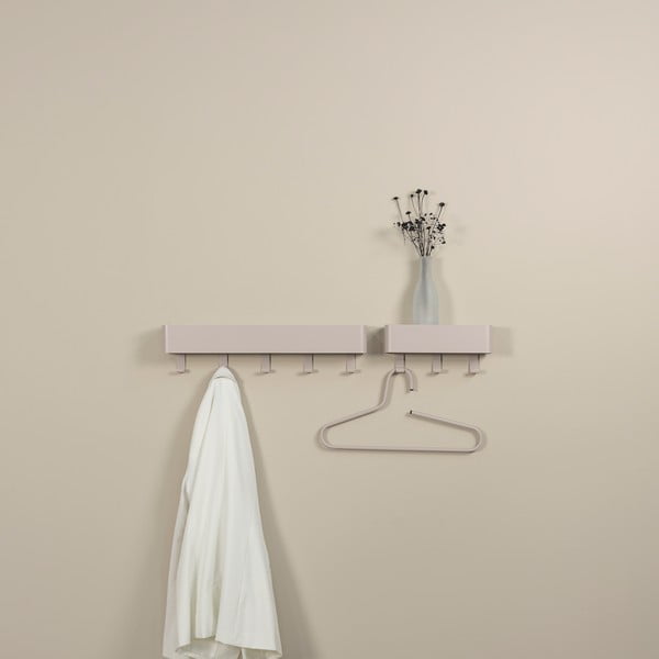 Taupe kovový nástenný vešiak s poličkou 52 cm Dax Play – Spinder Design-image-3
