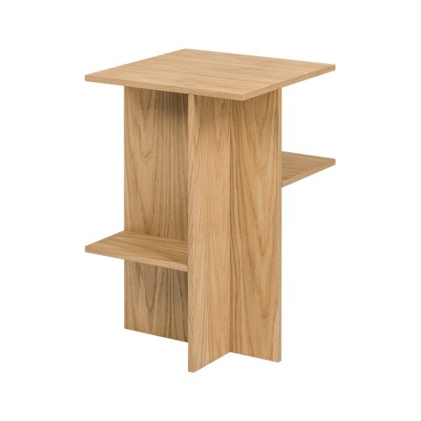 Nočný stolík v dekore duba s poličkami v prírodnej farbe Atik – noo.ma-image-4