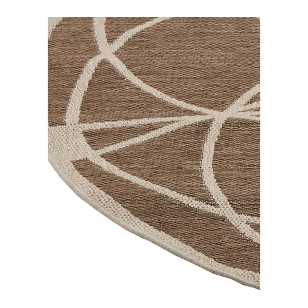 Hnedý vonkajší koberec Floorita Tondo, ⌀ 194 cm-image-1