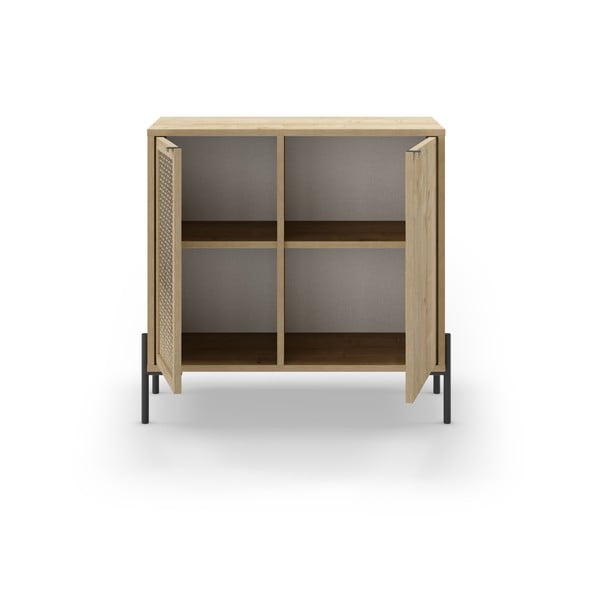 Nízka komoda v dekore duba v prírodnej farbe 80x80 cm Inca – Marckeric-image-3