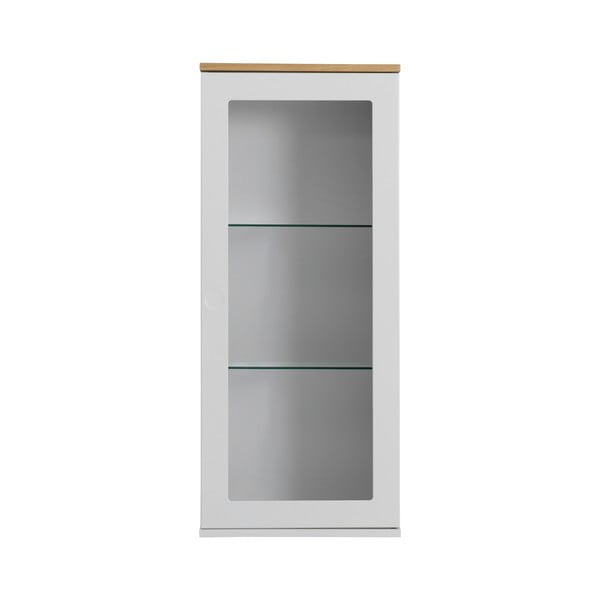Biela jednodverová vitrína Tenzo Dot, výška 95 cm