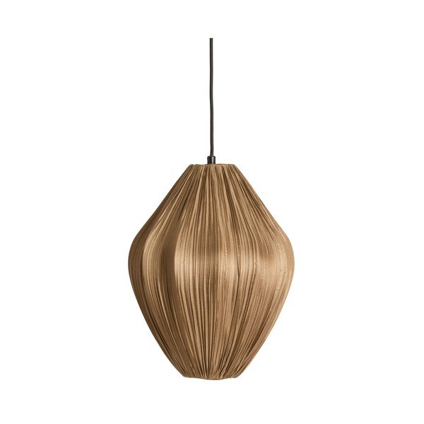 Hnedé závesné svietidlo s textilným tienidlom ø 12 cm Verita – Light & Living