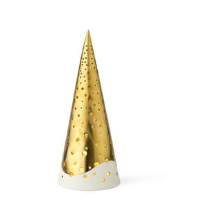Porcelánový svietnik v zlatej farbe Kähler Design Nobili, výška 25,5 cm