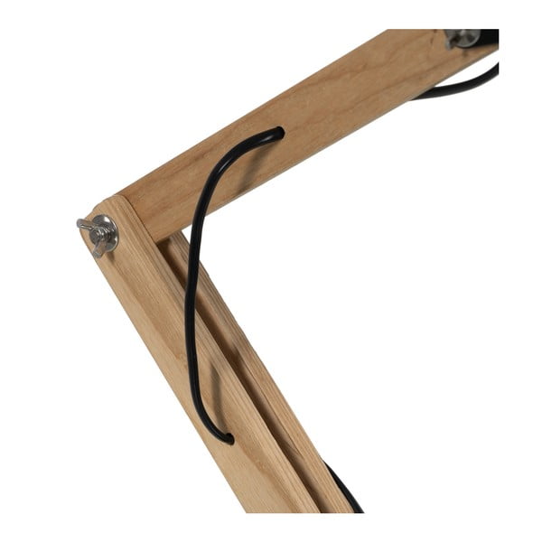 Stolová lampa v čiernej a prírodnej farbe s kovovým tienidlom (výška 55 cm) – Ixia-image-4