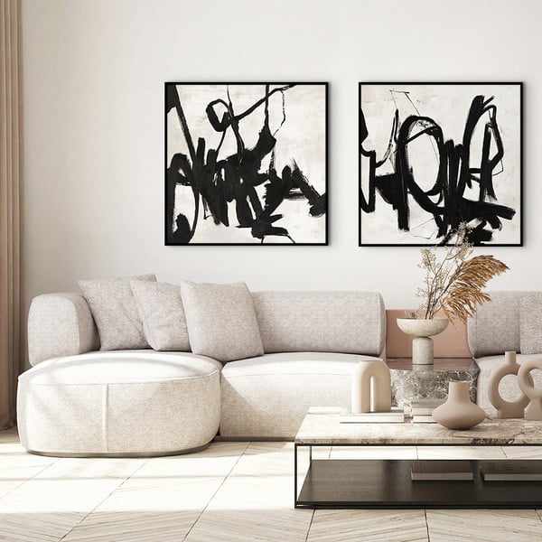 Ručne maľovaný obraz 100x100 cm Playblack 1 – Malerifabrikken-image-4