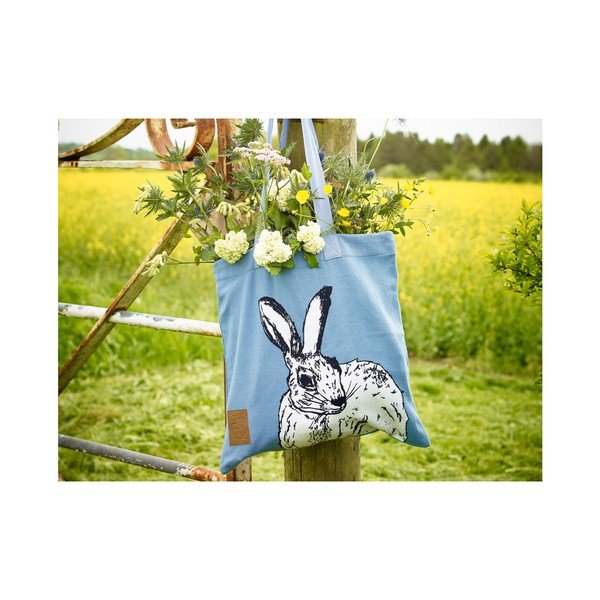 Modrá bavlnená plátená taška Creative Tops Wild Hare-image-1