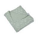 Zelená mušelínová detská deka 75x75 cm – Bébé Douceur