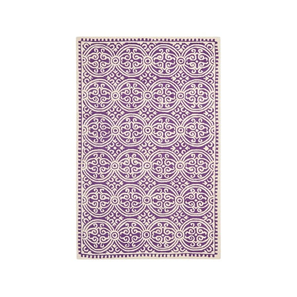 Fialový vlnený koberec Marina 182 × 274 cm