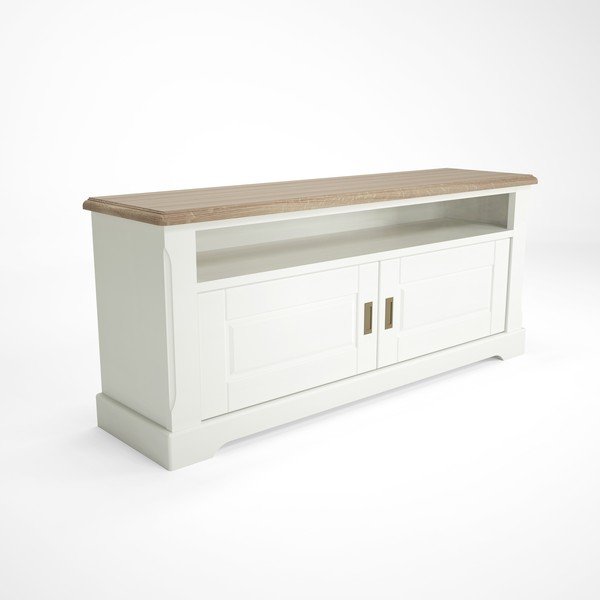 Biely drevený TV stolík Artemob Campton-image-4