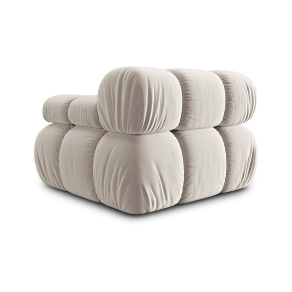 Béžový zamatový modul pohovky (pravý roh) Bellis – Micadoni -image-4