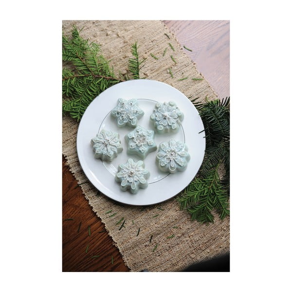 Forma na 6 minibáboviek v striebornej farbe Nordic Ware Snowflakes, 700 ml-image-2