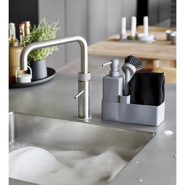 Sivý plastový/silikónový stojan na umývacie prostriedky Singles – Zone-image-1