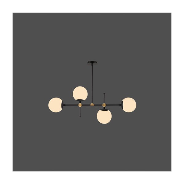 Čierne závesné svietidlo Squid Lighting Kruva, výška 57 cm-image-1