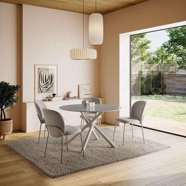 Okrúhly jedálenský stôl s keramickou doskou ø 119,5 cm Talia – Marckeric-image-1