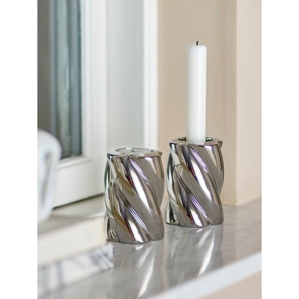 Kameninové svietniky v súprave 2 ks Silvia – Bloomingville-image-1