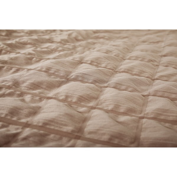 Hnedé krepové obliečky na jednolôžko 140x200 cm Naomi – My House-image-1