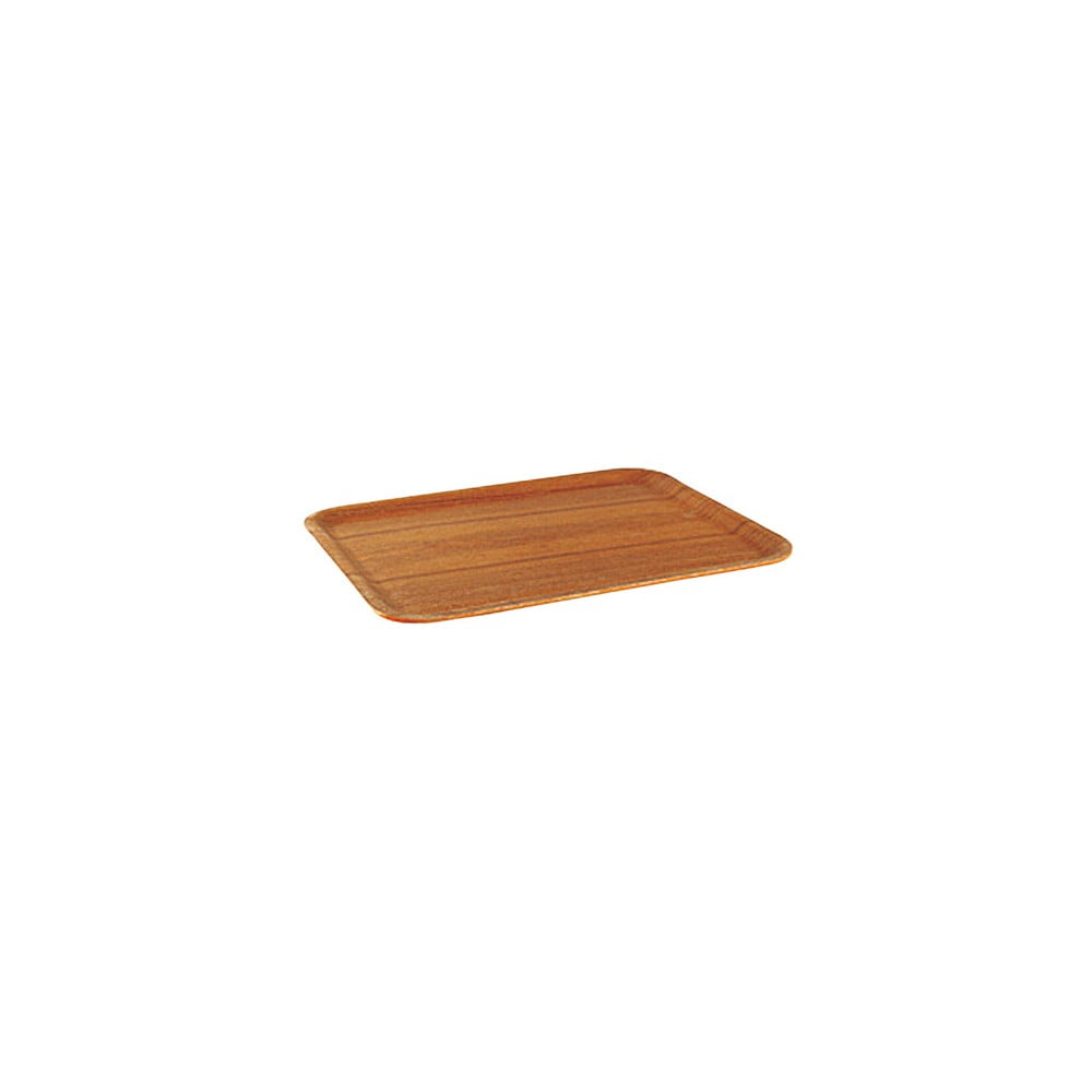 Protišmykový drevený servírovací podnos Kinto Teak, 27 cm