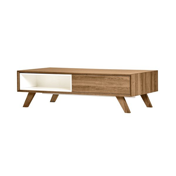 Konferenčný stolík s bielymi detailmi Marckeric Tivoli, 120 × 35 cm-image-3