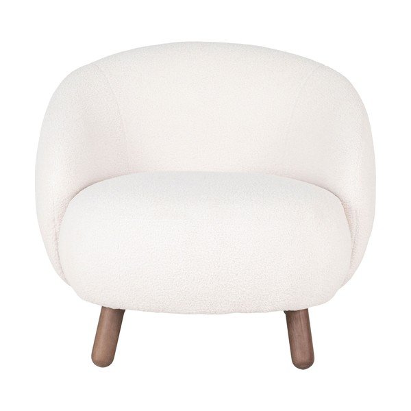 Krémovobiele kreslo s podnožkou Savona – House Nordic-image-2