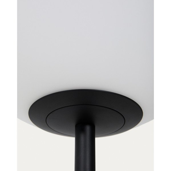 Biela/čierna stojacia lampa so skleneným tienidlom (výška  165 cm) Brisia – Kave Home-image-4