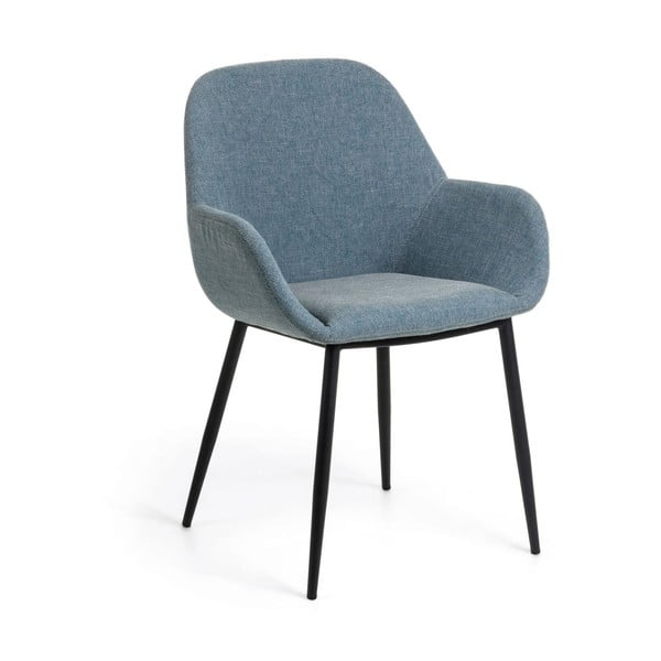 Modré čalúnené jedálenské kreslo Konna – Kave Home