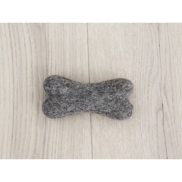Orechovohnedá zvieracia vlnená hračka v tvare kosti Wooldot Pet Bones, dĺžka 14 cm-image-1