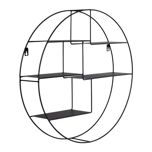 Čierna poschodová kovová polica Genk - House Nordic-image-1