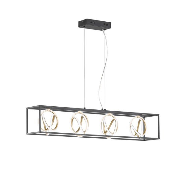 Čierne LED stmievateľné závesné svietidlo Gisi – Fischer & Honsel