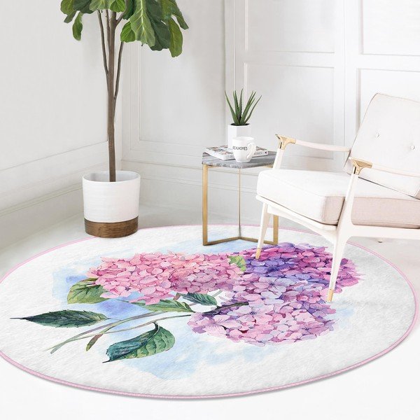 Prateľný okrúhly koberec vhodný pre robotické vysávače ø 100 cm Comfort – Mila Home-image-2