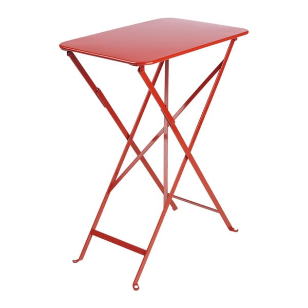 Červený záhradný stolík Fermob Bistro, 37 × 57 cm