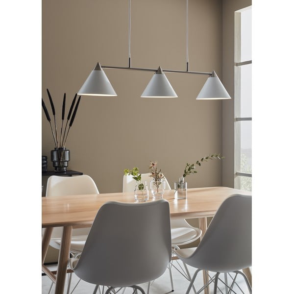 Biele trojramenné závesné svietidlo Markslöjd Klint-image-1