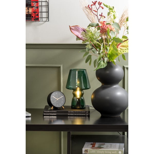 Tmavozelená sklenená stolová lampa Leitmotiv Glass, výška 25 cm-image-1