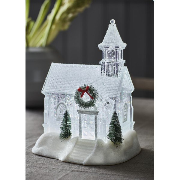 Biela vianočná svetelná dekorácia Chapelle – Markslöjd-image-1