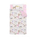 Ružová/krémová detská obliečka na jednolôžko 135x200 cm Happy Horses – Catherine Lansfield